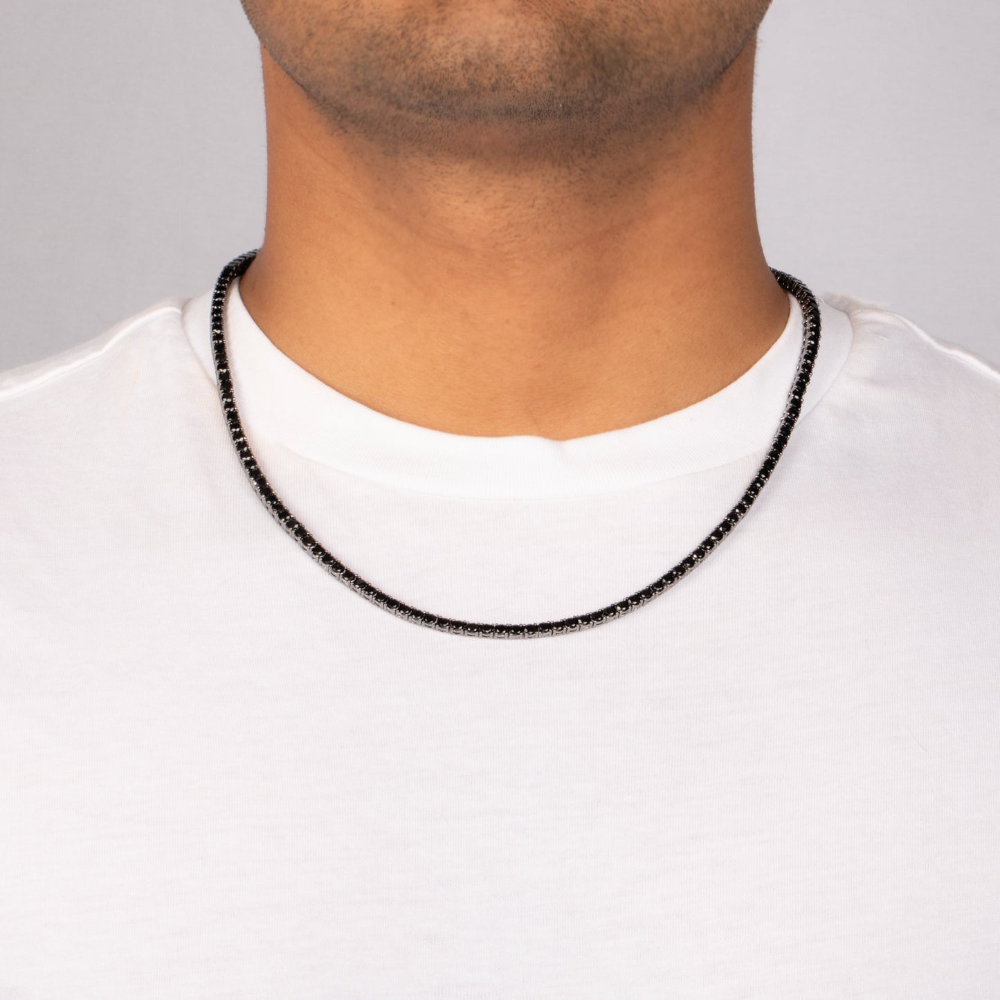 3MM TENNIS CHAIN-BLACK