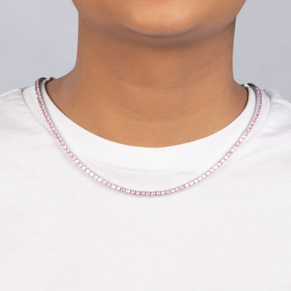 3MM TENNIS CHAIN - PINK