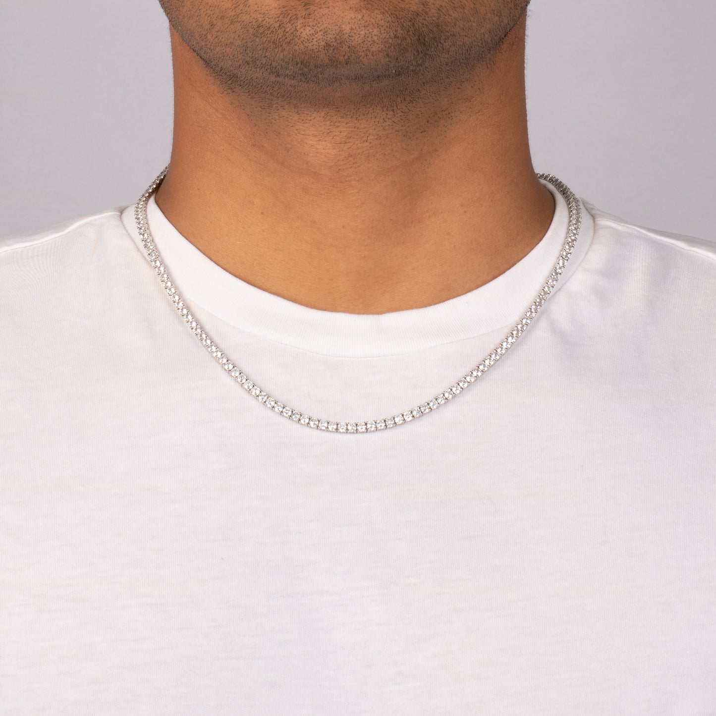 3MM TENNIS CHAIN - WHITE