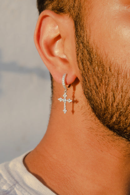 ICED CELTICCROSS EARRING