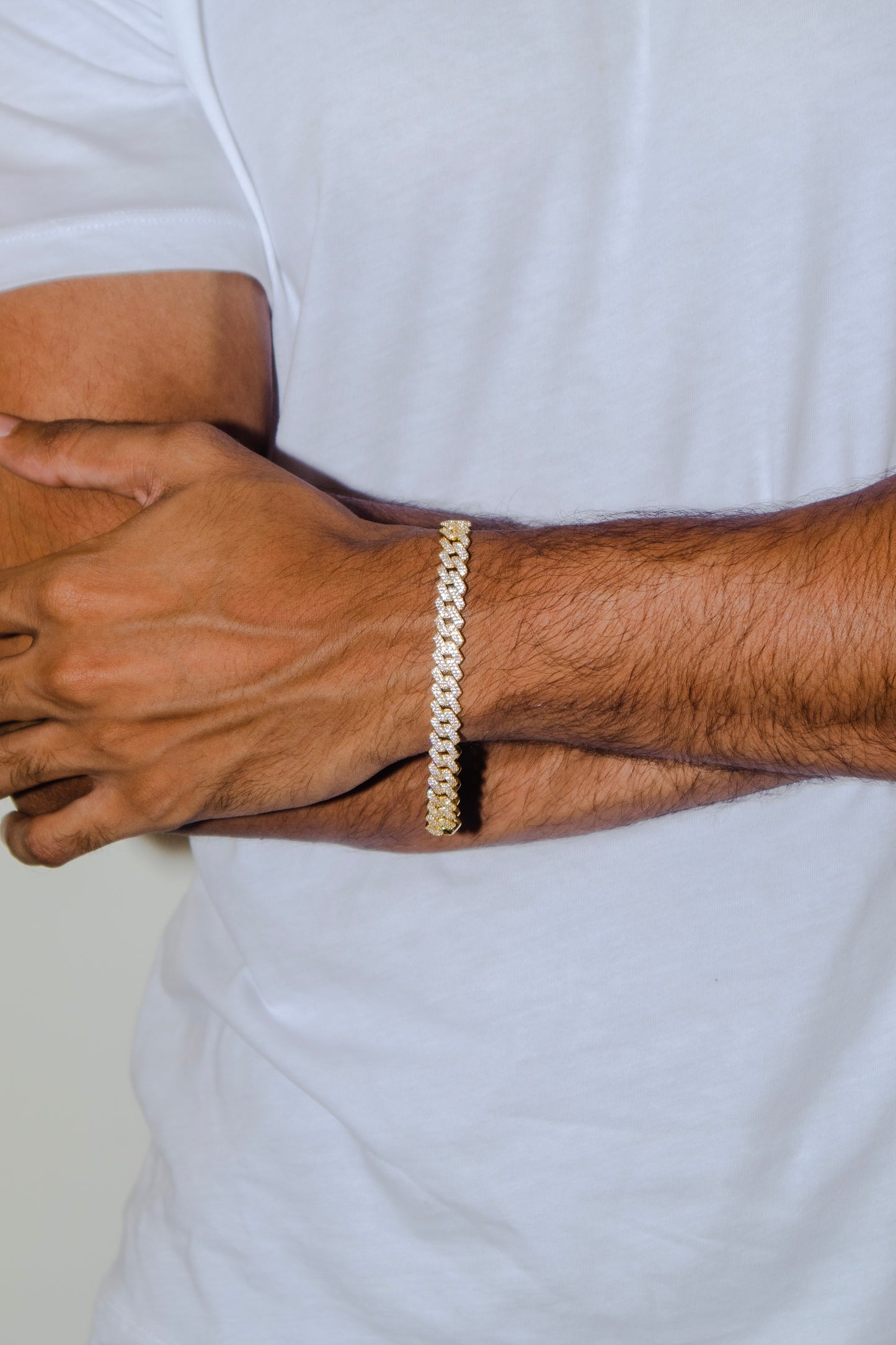 SLEEK ICED PRONGLINK BRACELET