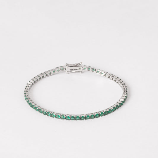 3MM TENNIS BRACELET - DEEP GREEN