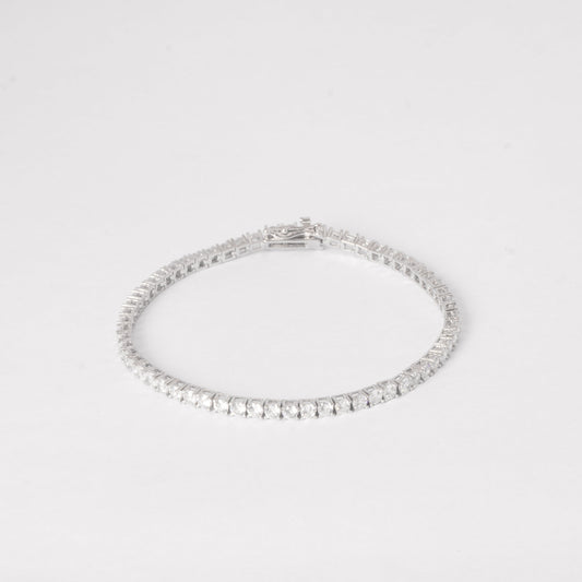 3MM TENNIS BRACELET- WHITE