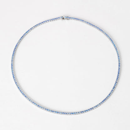 3MM TENNIS CHOKER - SKY BLUE