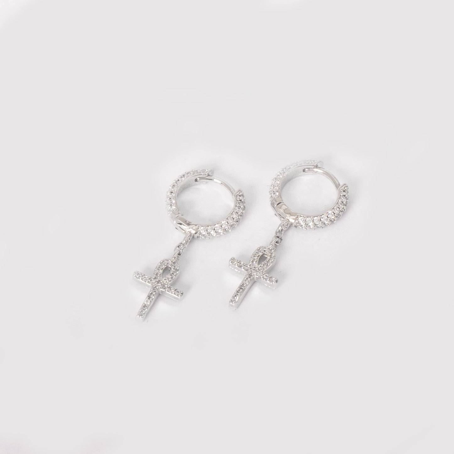 ICED ANKH EARRING