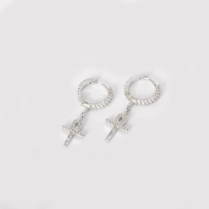 ICED ANKH EARRING