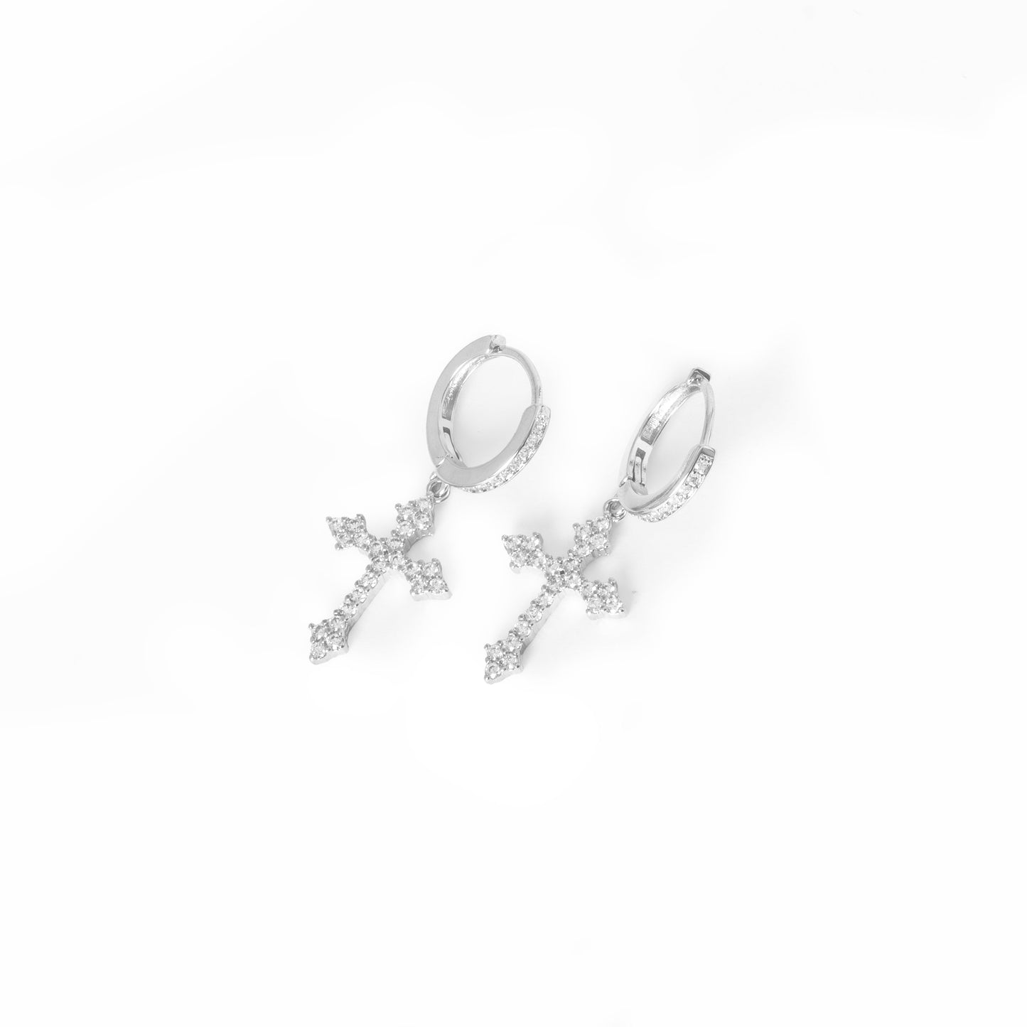 ICED CELTICCROSS EARRING