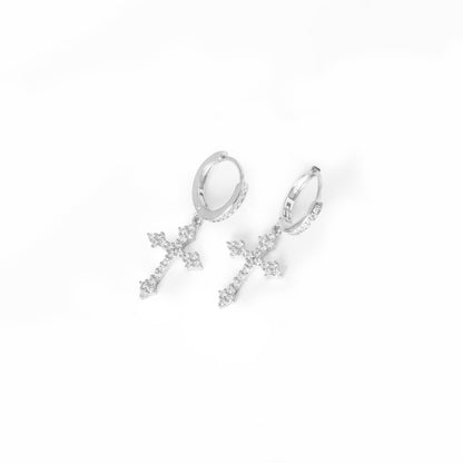 ICED CELTICCROSS EARRING