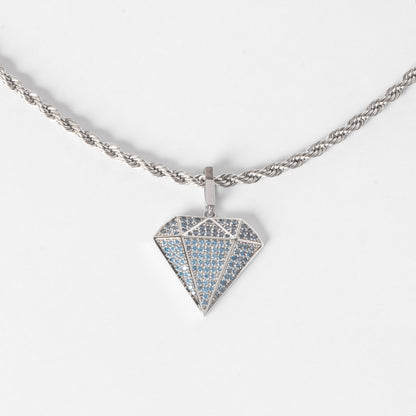 ICED DIAMOND PENDANT-BLUE