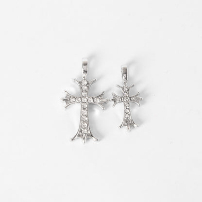 ICED HEAVY CROSS PENDANT