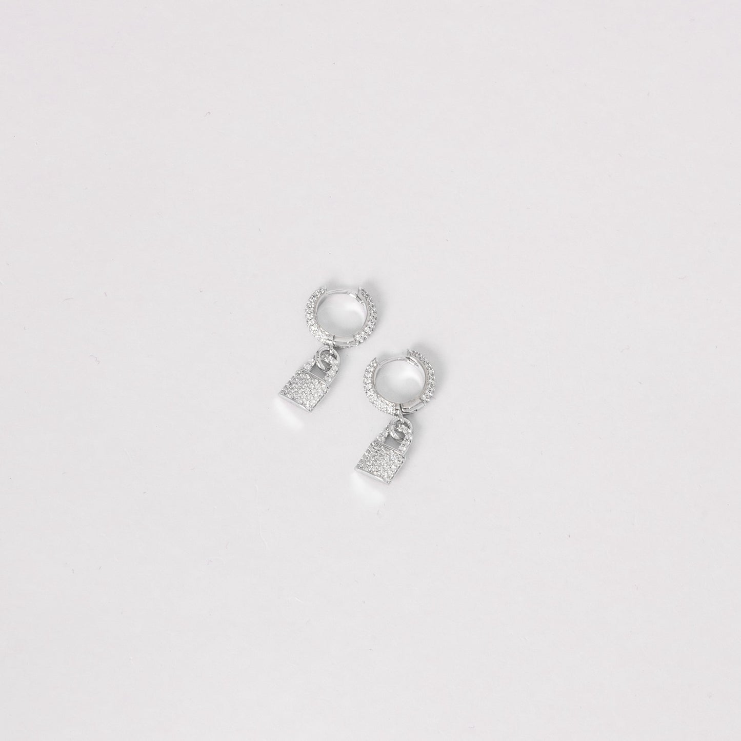 ICED LOCK EARRING